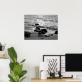 Rocks on Beach Photo 88 Poster (Thuiskantoor)
