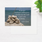 Rocks on Beach Wedding Charity Favor Kaart (Bureau)