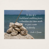 Rocks on Beach Wedding Charity Favor Kaart (Voorkant)