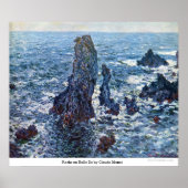 Rocks on Belle-Ile door Claude Monet Poster (Voorkant)