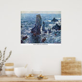 Rocks on Belle-Ile door Claude Monet Poster (Keuken)