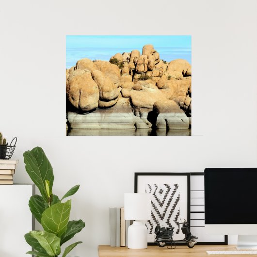 Rocks op het meer van Watson Poster (Thuiskantoor)