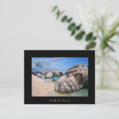 Rocks op het strand van Cala Mariolu op Sardinië,  Briefkaart (Staand voorkant)