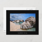 Rocks op het strand van Cala Mariolu op Sardinië,  Briefkaart (Voorkant / Achterkant)