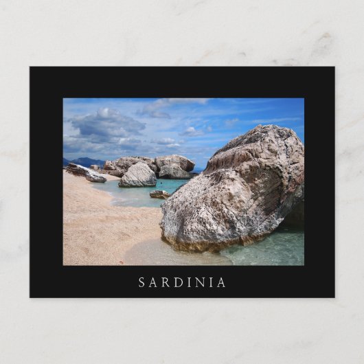 Rocks op het strand van Cala Mariolu op Sardinië,  Briefkaart (Voorkant)