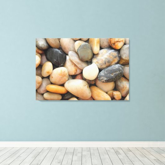 Rocks, Pebbles en Stenen Canvas Afdruk (Insitu (Houten vloer))