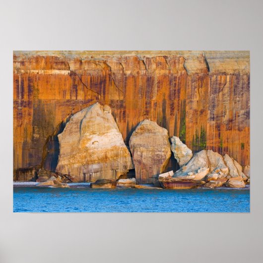 Rocks, Pictured Rocks Nat'l Lakeshore, Michigan Poster (Voorkant)