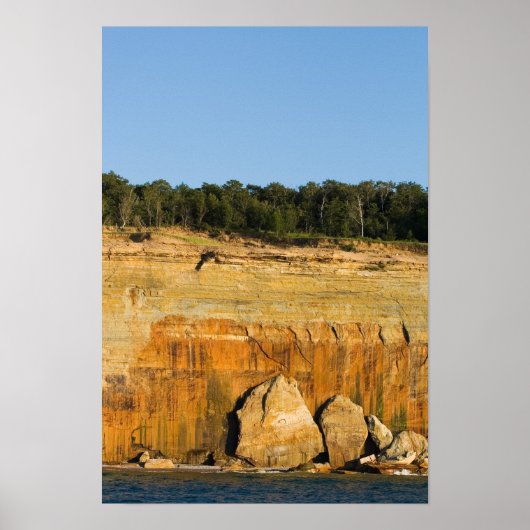 Rocks, Pictured Rocks Nat'l Lakeshore, Michigan Poster (Voorkant)