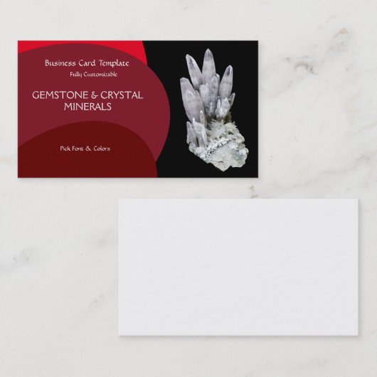 Rocks Quartz Crystals Visitekaartje (Voorkant / Achterkant)