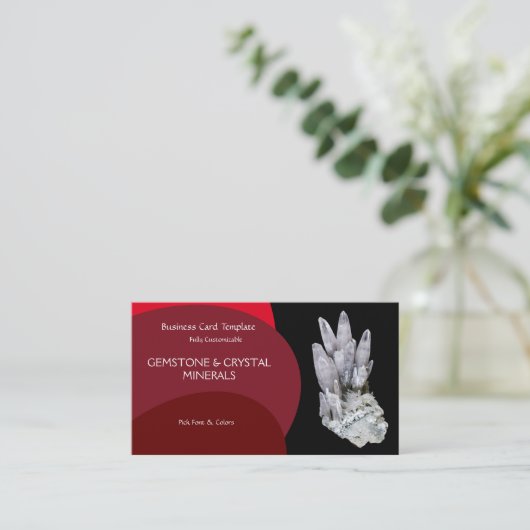 Rocks Quartz Crystals Visitekaartje (Staand voorkant)