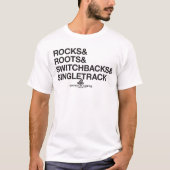 ROCKS & ROOTS & SWITCHBACKS & SINGLETRACK (licht) T-shirt (Voorkant)
