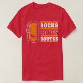 Rocks Ropes Routes Rock Climbing Mountaineer Climb T-shirt (Design voorkant)