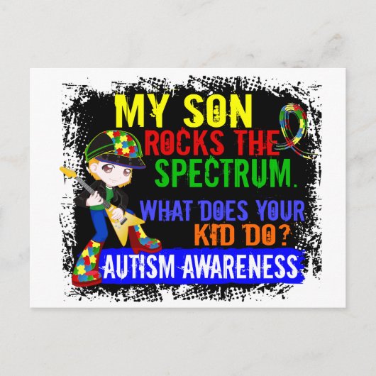 Rocks Spectrum Autism Son Briefkaart (Voorkant)