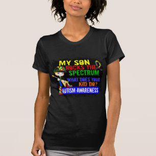 Rocks Spectrum Autism Son T-shirt