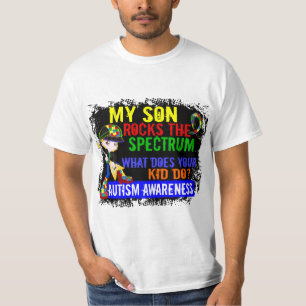 Rocks Spectrum Autism Son T-shirt