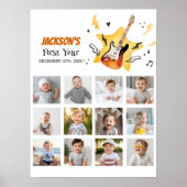 Rocks Star Verjaardagsfoto Milestone Poster (Voorkant)