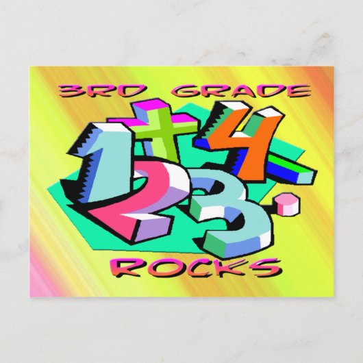 Rocks van de derde klasse - Nummers Briefkaart (Voorkant)