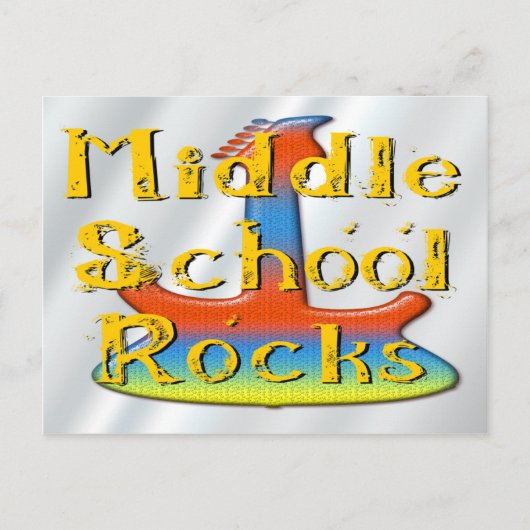 Rocks van de middelbare school - Guitar Briefkaart (Voorkant)