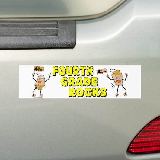 Rocks vierde graad bumpersticker (Op auto)