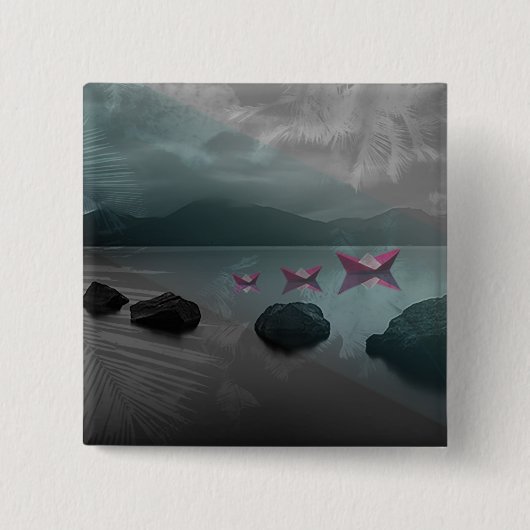 Rocks Vierkante Button 5,1 Cm (Voorkant)