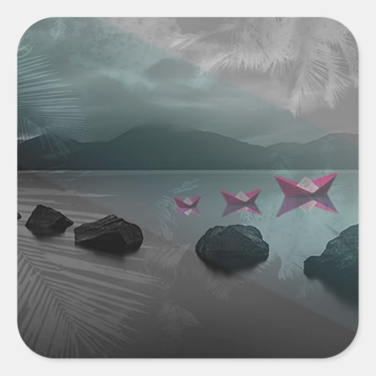 Rocks Vierkante Sticker (Voorkant)