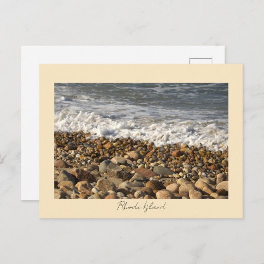 Rocks Waves Rhode Island Postcard Briefkaart (Voorkant / Achterkant)