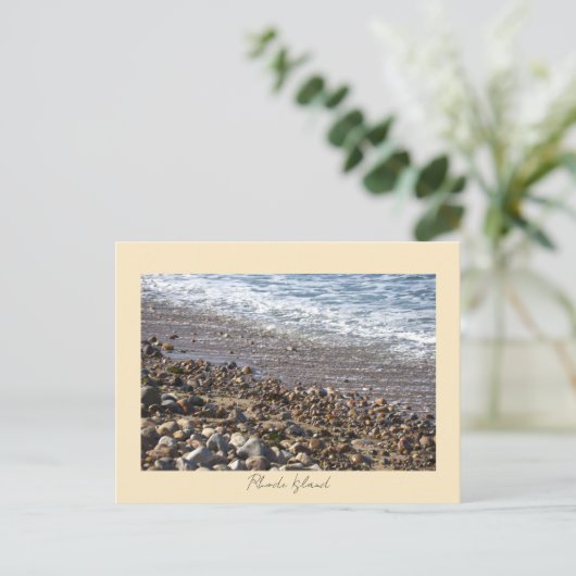 Rocks Waves Rhode Island Postcard Briefkaart (Staand voorkant)