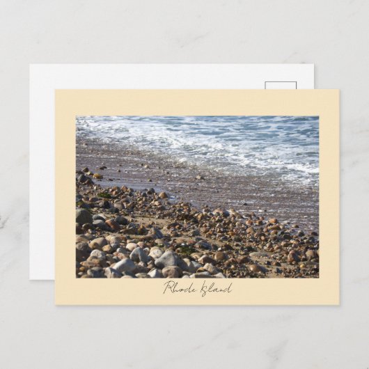 Rocks Waves Rhode Island Postcard Briefkaart (Voorkant / Achterkant)