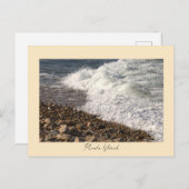 Rocks Waves Rhode Island Postcard Briefkaart (Voorkant / Achterkant)