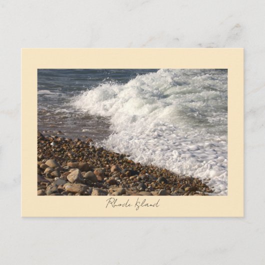 Rocks Waves Rhode Island Postcard Briefkaart (Voorkant)