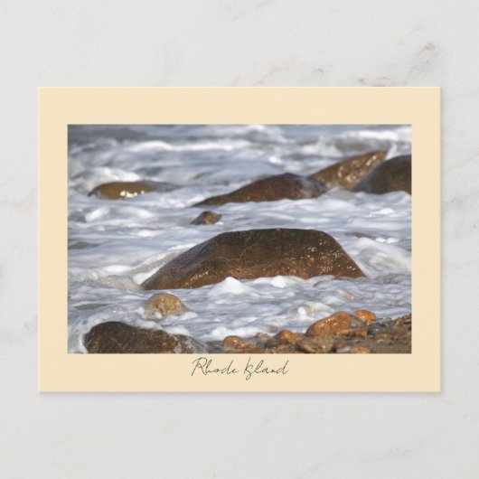 Rocks Waves Rhode Island Postcard Briefkaart (Voorkant)