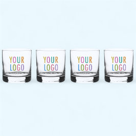 Rocks Whiskey Lowball Glasses Set van 4 aangepaste Whisky Glas