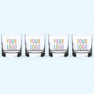 Rocks Whiskey Lowball Glasses Set van 4 aangepaste Whisky Glas