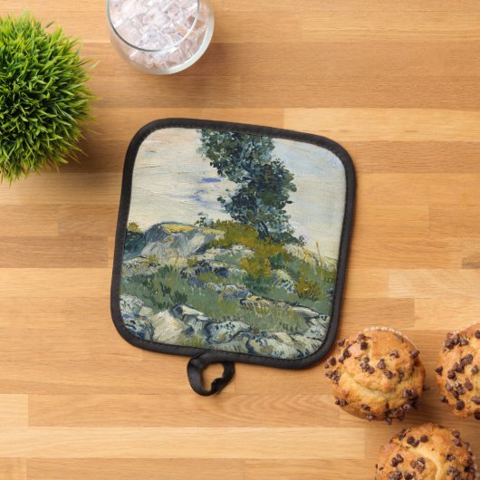 Rocks with Oak Tree, Van Gogh Oil Painting Pannenlap (Top down)