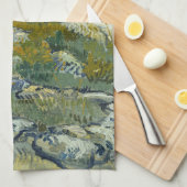 Rocks with Oak Tree, Van Gogh Oil Painting Theedoek (Quarter Fold)