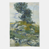 Rocks with Oak Tree, Van Gogh Oil Painting Theedoek (Verticaal)