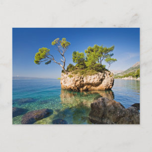 Rocks, zee en een klein eiland briefkaart