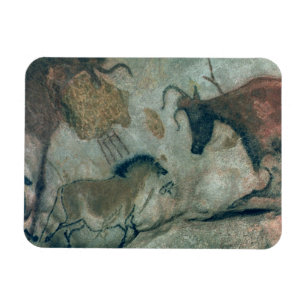 Rockschilderij met een paard en een koe, c.17000 B Magneet