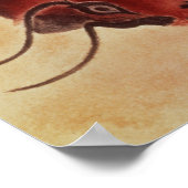 Rockschilderij van een bizon, wijlen Magdalenian Poster (Hoek)