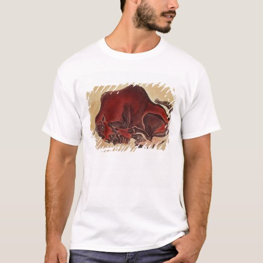 Rockschilderij van een bizon, wijlen Magdalenian T-shirt (Voorkant)