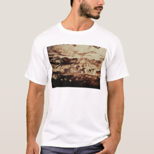 Rockschilderij van een leapende koe t-shirt