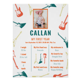 Rockstar 1e verjaardag mijlpaal perfect poster