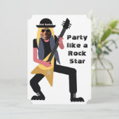 🎸🤣 Rockstar 50ste Mannen verjaardag Grappige gra Kaart (Staand voorkant)