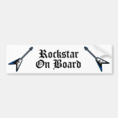 Rockstar aan boord bumpersticker (Voorkant)