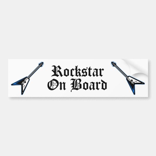 Rockstar aan boord bumpersticker (Voorkant)