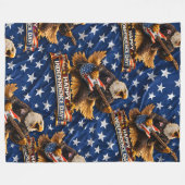 Rockstar American Eagle, prettig Onafhankelijkheid Fleece Deken (Voorkant (Horizontaal))