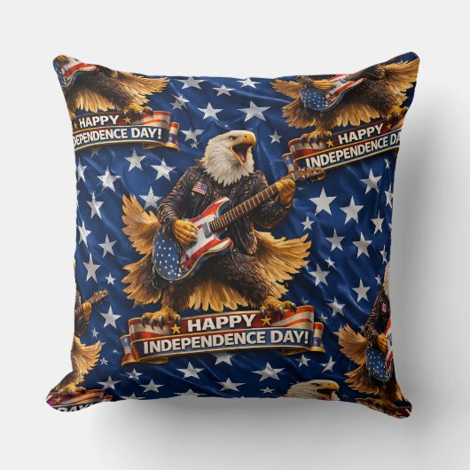 Rockstar American Eagle vrolijke Onafhankelijkheid Kussen (Voorkant)