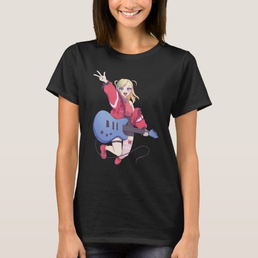 Rockstar Anime Girl T-shirt (Voorkant)