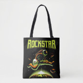 Rockstar astronaut die gitaar speelt in de ruimte tote bag (Voorkant)