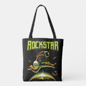 Rockstar astronaut die gitaar speelt in de ruimte tote bag (Achterkant)